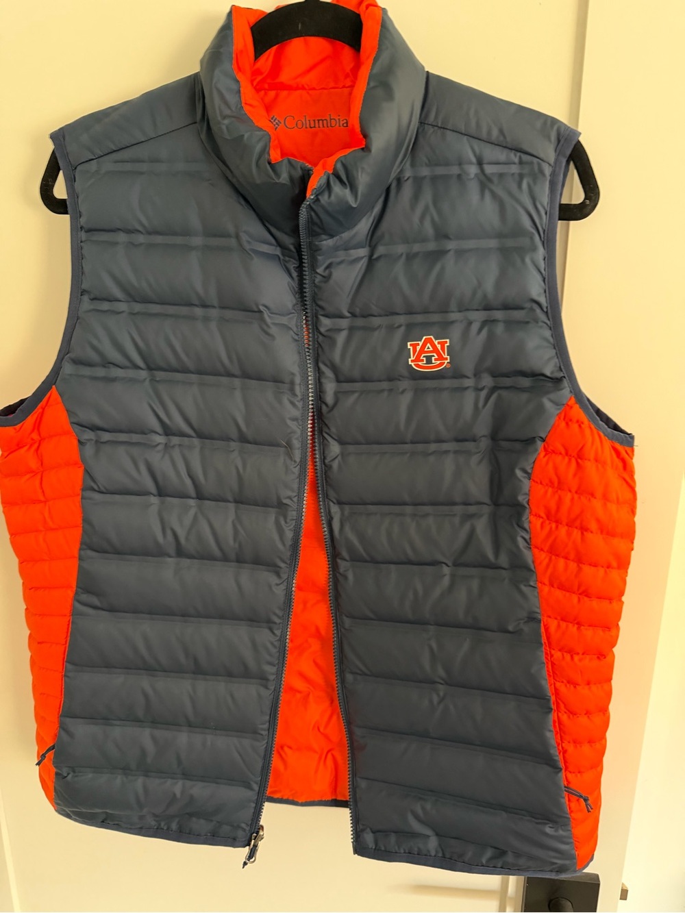 Columbia Men's Navy and Orange Auburn Quilted Vest